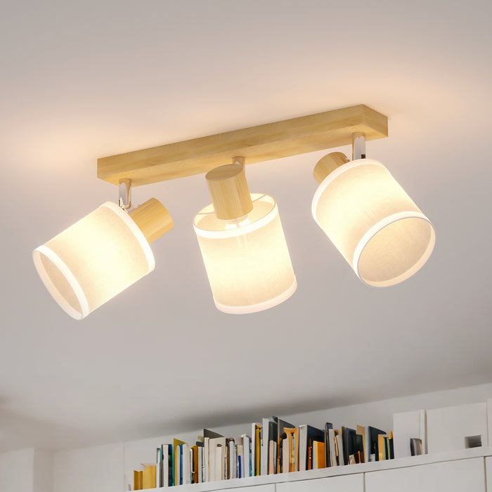 LVWIT LED Deckenlampe 3 flammig Deckenleuchte Holz (Aus China)