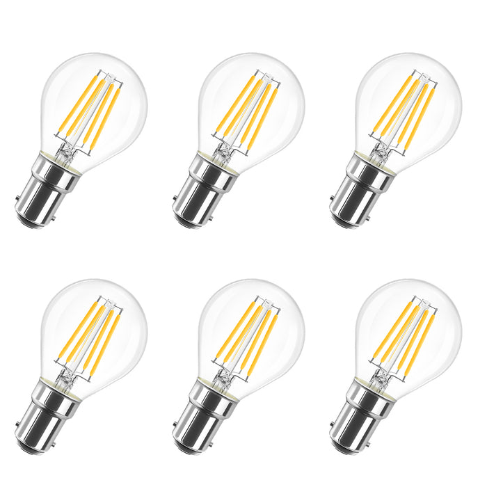 LVWIT 4W Small Bayonet B15 Golf Ball Led Filament,40W Equivalent,470Lm, Warm White 2700K