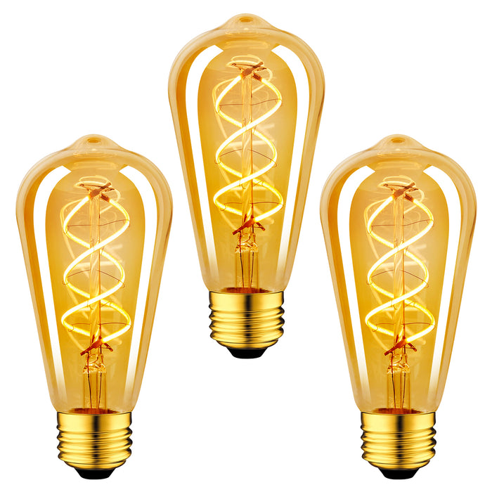 LVWIT 5W Spiral Flexible E27 Bulb 35W Equivalent,400LM,2200K