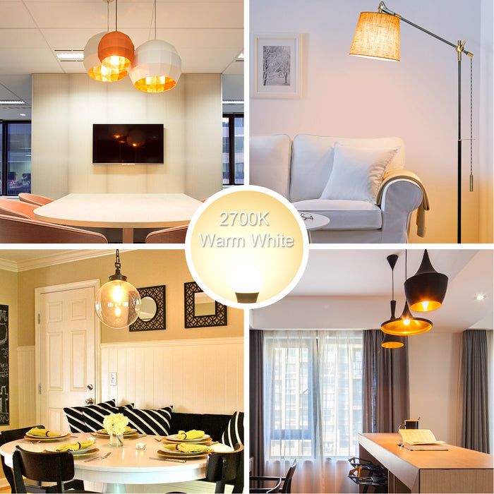 LVWIT Lampadina LED E27 8W, Equivalenti a 60W, Luce Bianca Calda 2700K, 806Lm, Consumo Basso, Risparmio Energetico, Non Dimmerabile, Pacco da 6