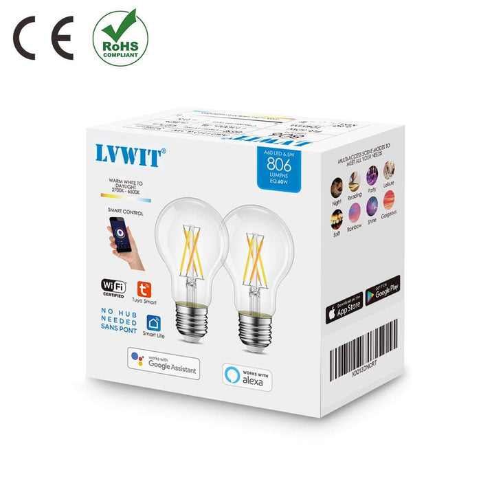 E27 Smart WiFi LED Bulb 806Lm