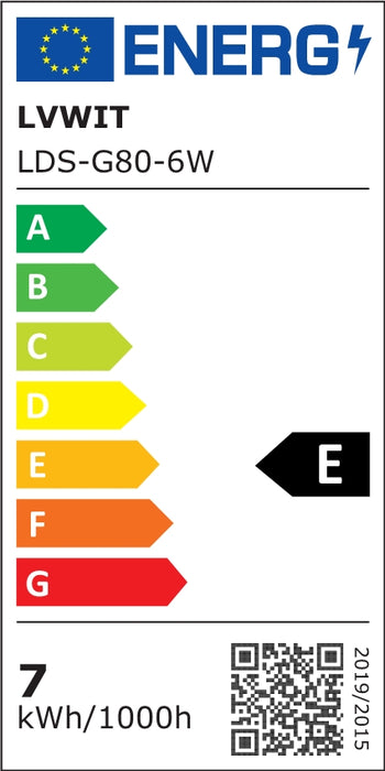 E27 LED Filamento Bombillas, G80 806Lm