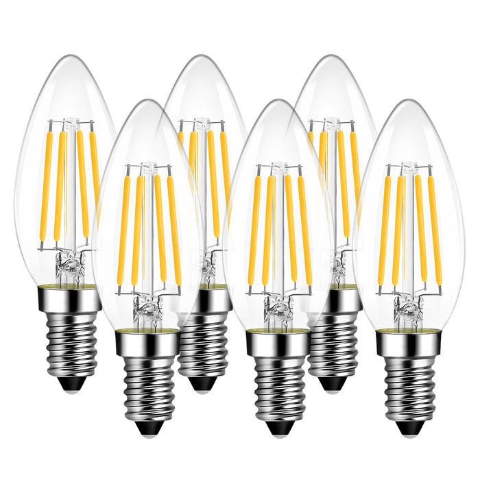 E14 LED Filament Glühbirne für Kronleuchter 600Lm