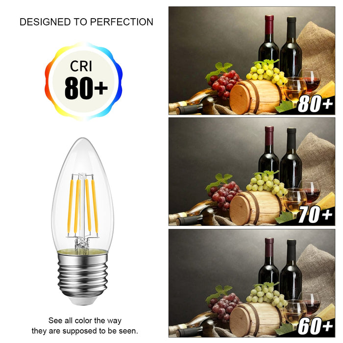 E26 LED Light Bulbs, 500Lm B11