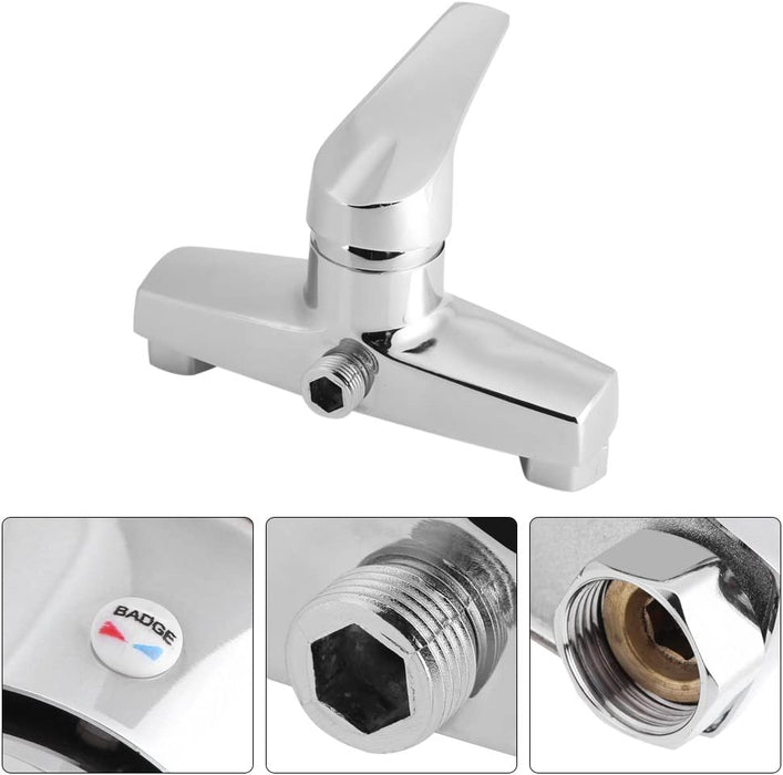 LVWIT Shower Mixer Taps, Shower Water Mixer Zinc Alloy Bathroom Bathtub Single Handle Faucet Wall Mounted Hot and Cold Water Mixing Shower Mixer Tap Rv Shower Faucet