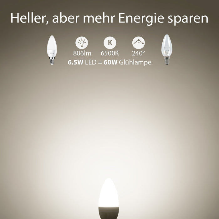 E14 Kerzenlampen, C37 806Lm