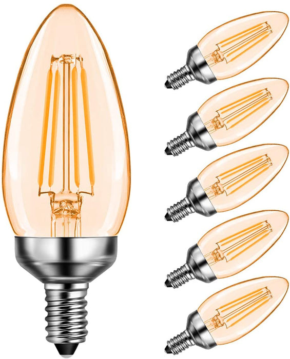 E12 LED Light Bulbs, 600Lm B11