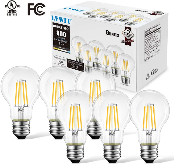 E26 LED Light Bulbs, 800Lm A19