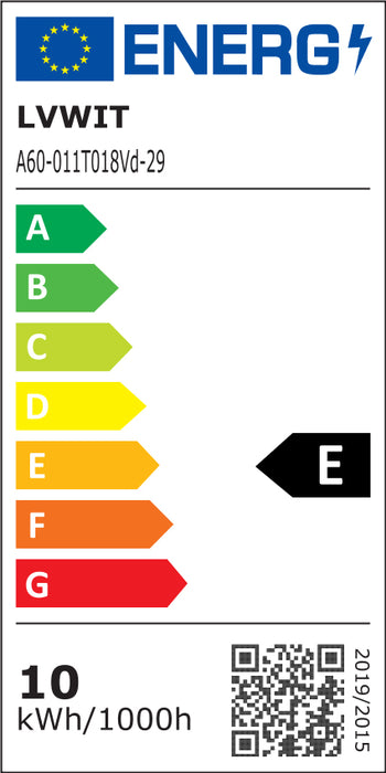 E27 LED Light Bulbs, 1055Lm A60 6500K