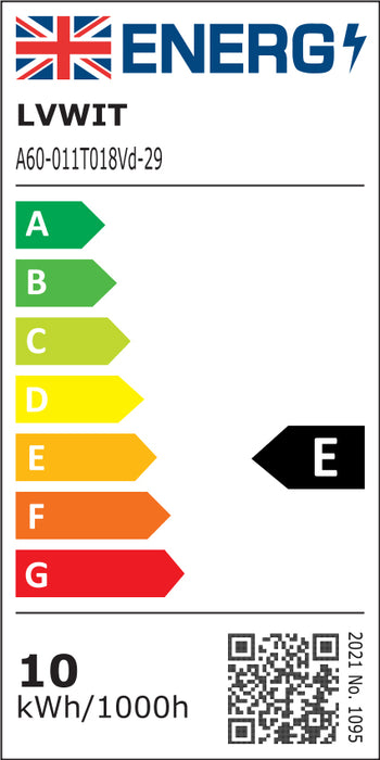 E27 LED Light Bulbs, 1055Lm A60 6500K