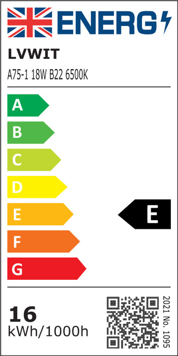 B22 LED Light Bulbs, 1900Lm A75 6500K