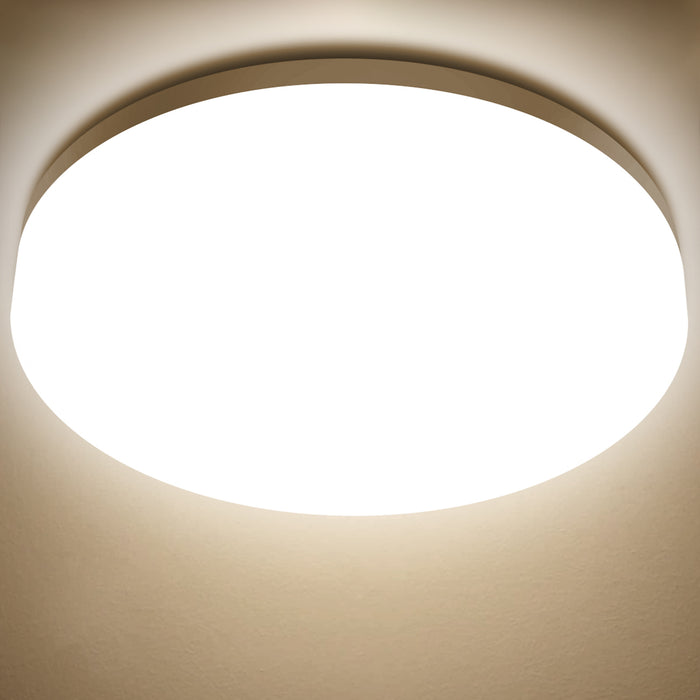 LVWIT Plafoniera LED 18W 1800LM IP65 Impermeabile 4000K Luce Bianca Neutra Ø220mm*50mm