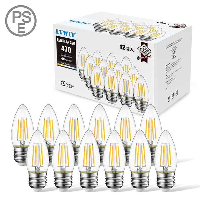 フィラメント電球-led-e26口金-12-per pack