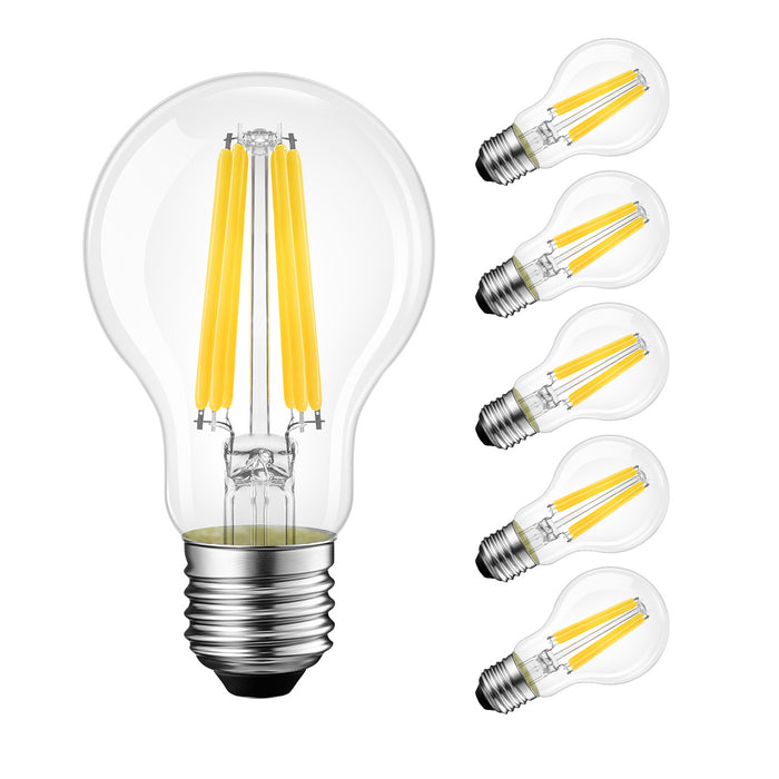 E27 LED Glühlampe Filament, A60 11W Klar